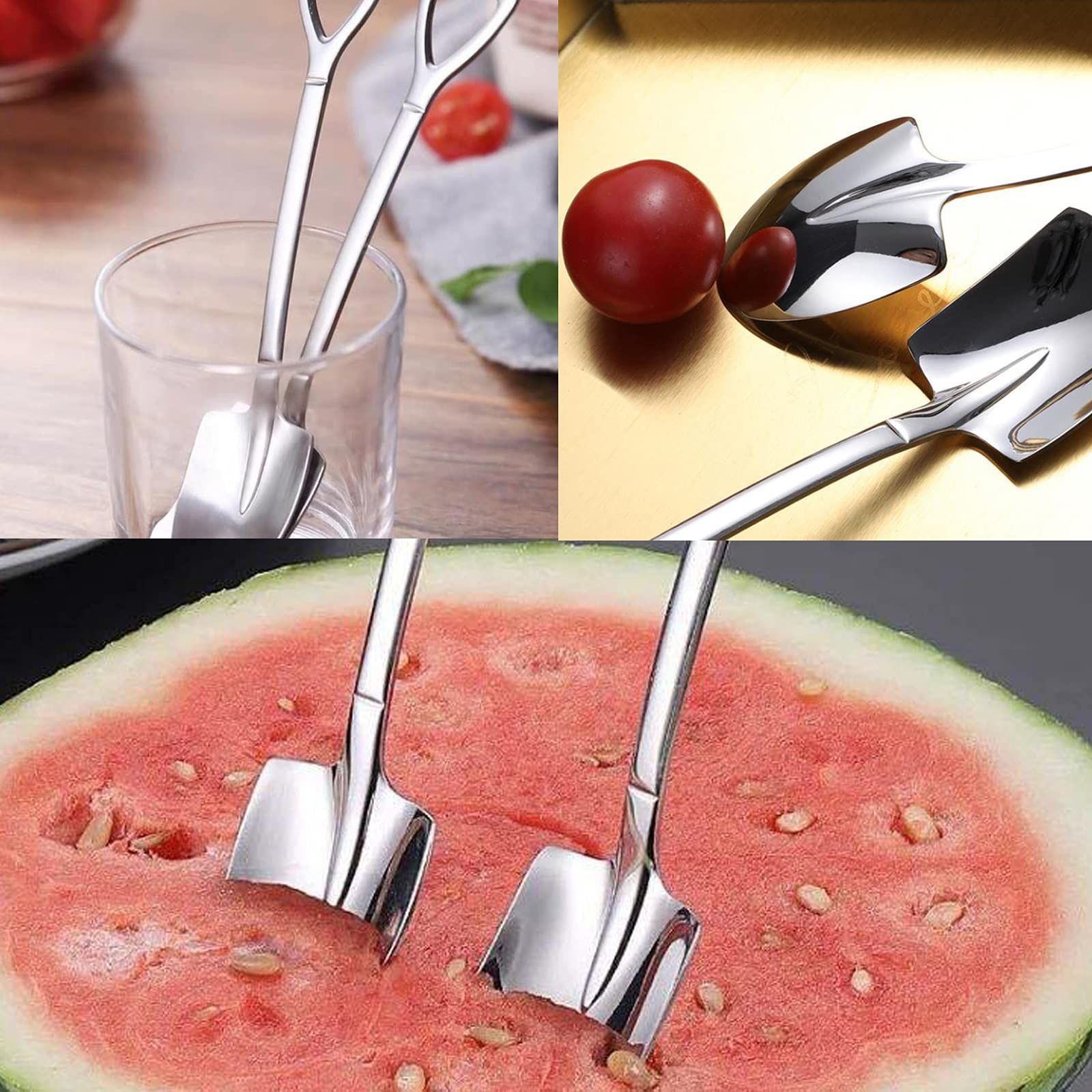 4 Pcs Stainless Steel Shovel Shape Spoon Pointed Spoon Coffee Tea Sugar view 5