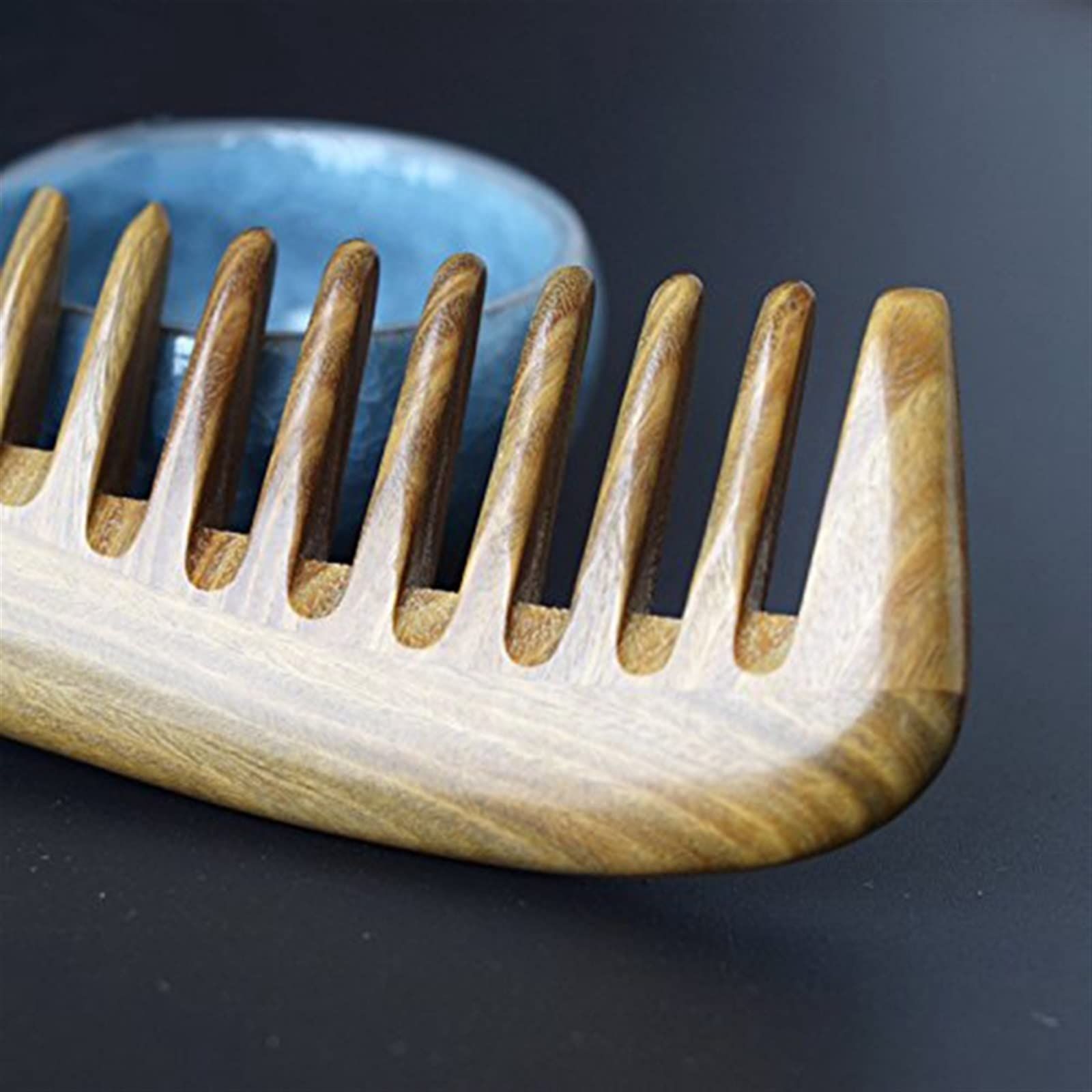 Natural Sandalwood Hair Combs - Anti-Static Sandalwood Scent Natural Hair view 4