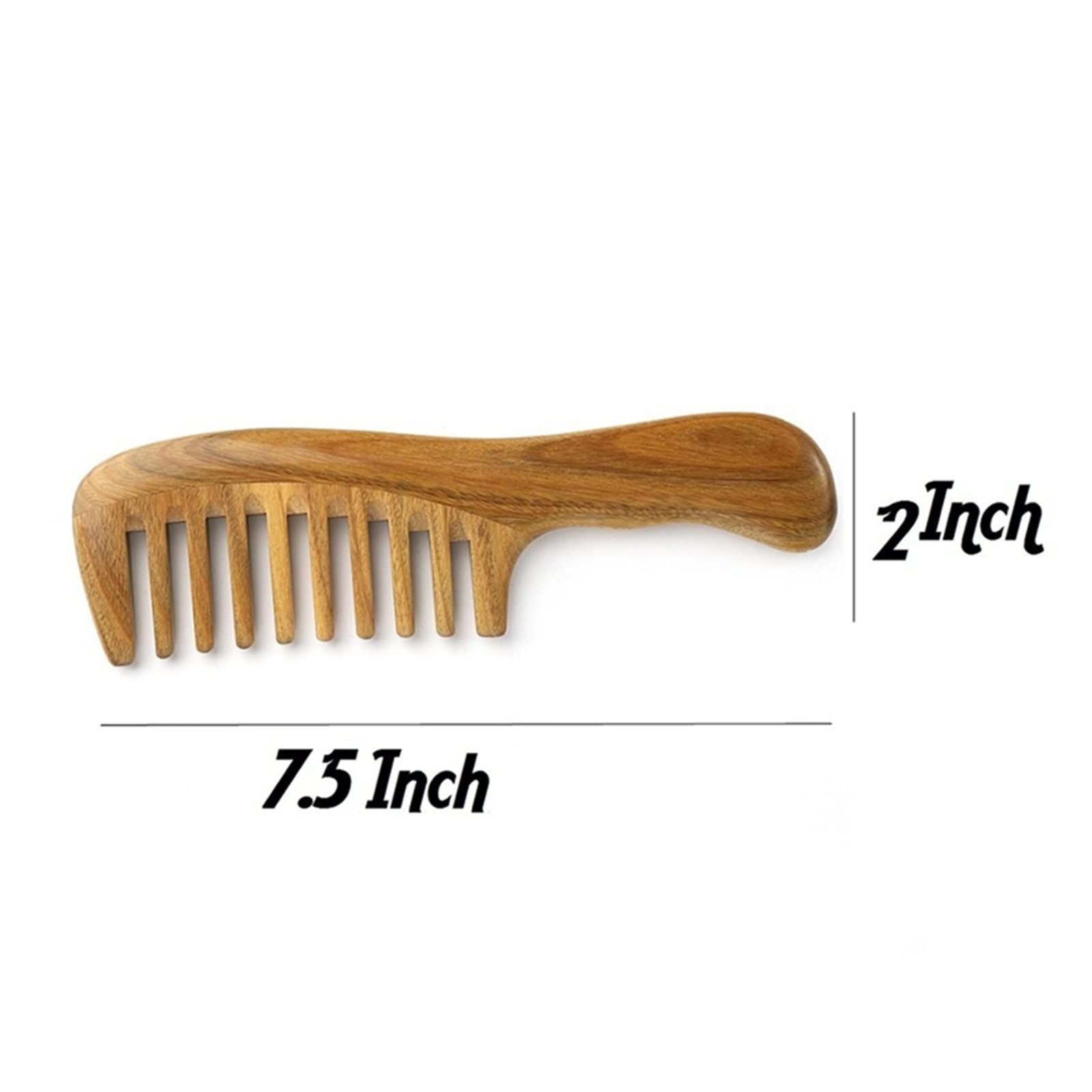 Natural Sandalwood Hair Combs - Anti-Static Sandalwood Scent Natural Hair view 5