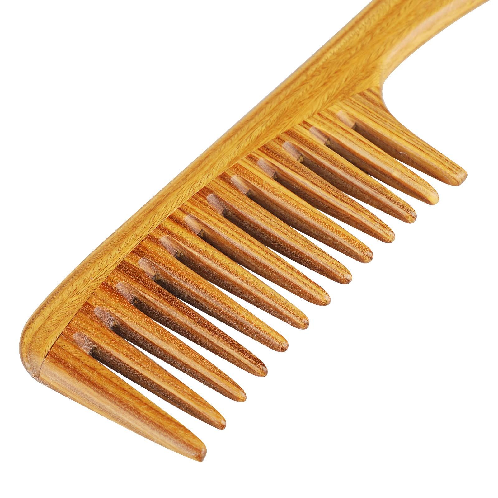 Natural Sandalwood Hair Combs - Anti-Static Helps to relieve tension and view 4