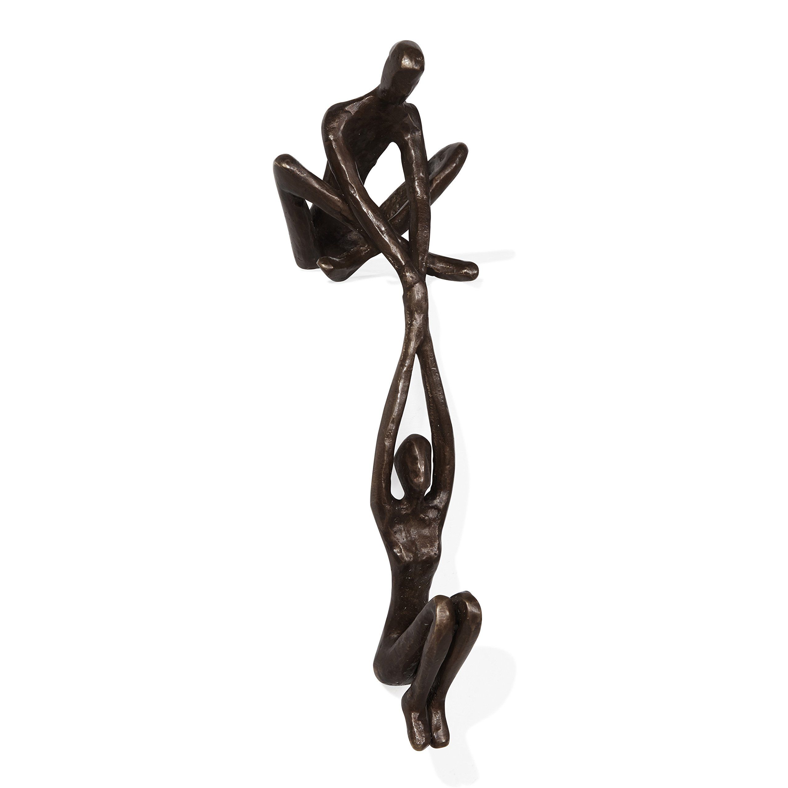 Contemporary Metal Shelf Décor - Bronze Sculpture - Man Lifting Woman from