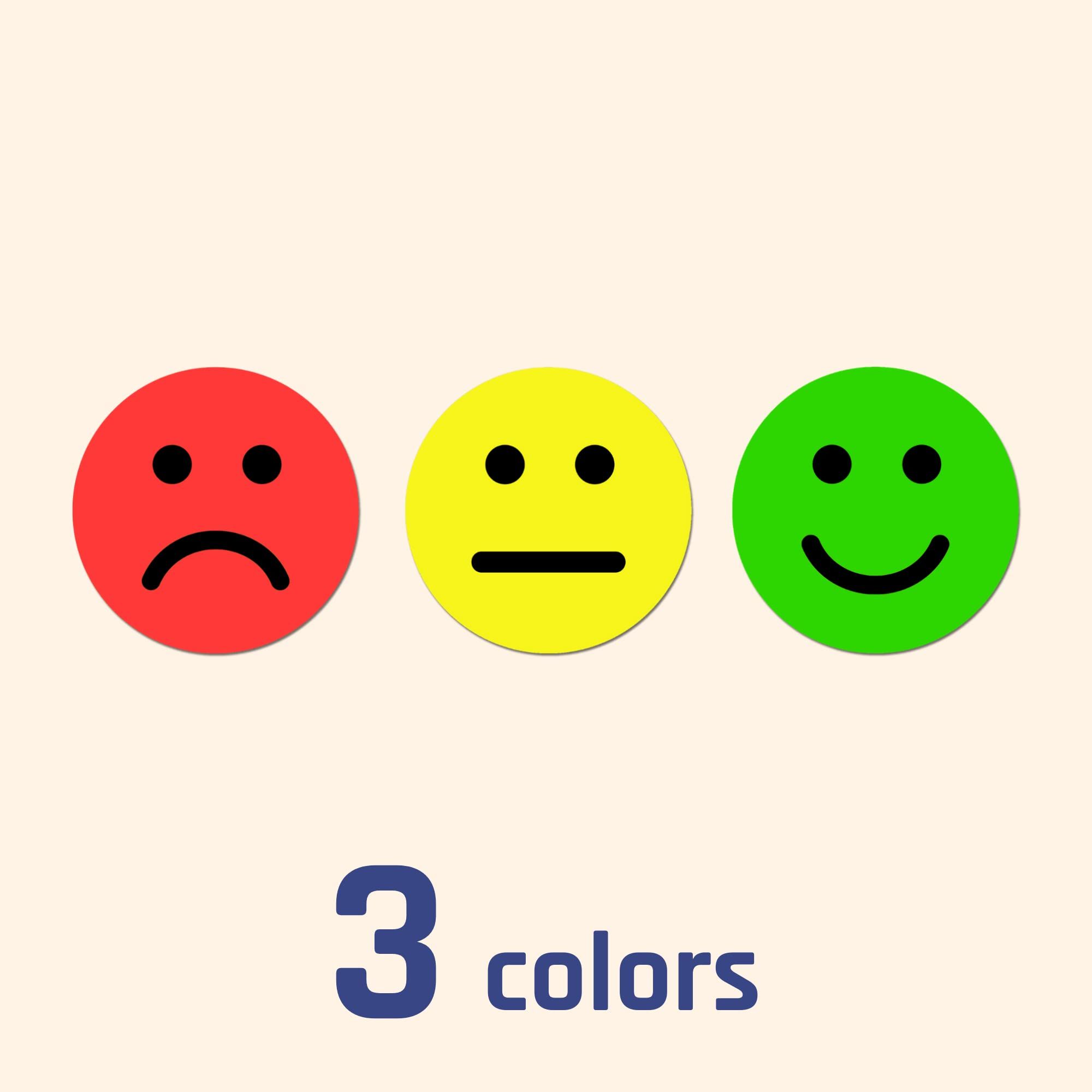 1200 Pieces - 1" Happy/Sad Smile Face Behavior Emotion Stickers view 2