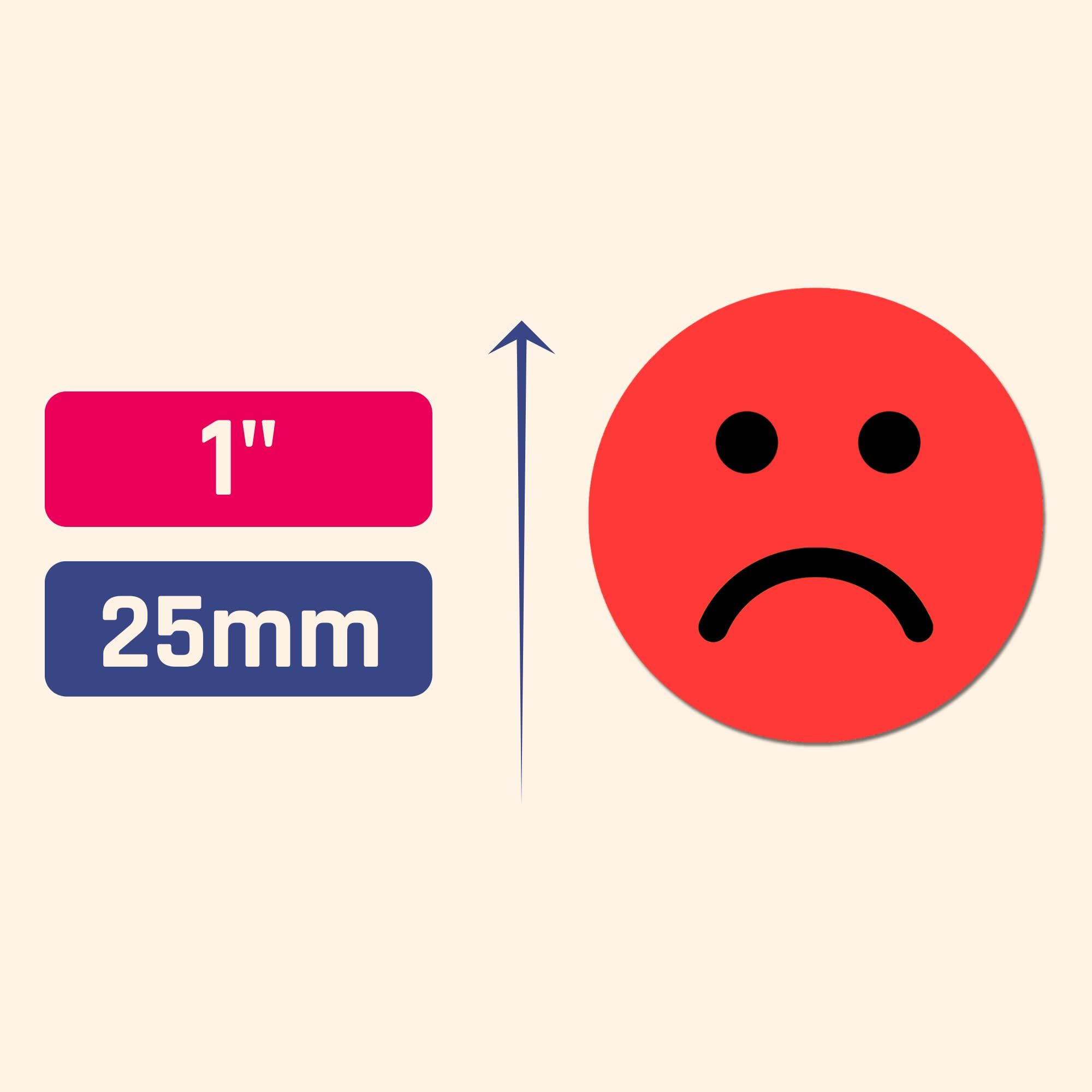 1200 Pieces - 1" Happy/Sad Smile Face Behavior Emotion Stickers view 3