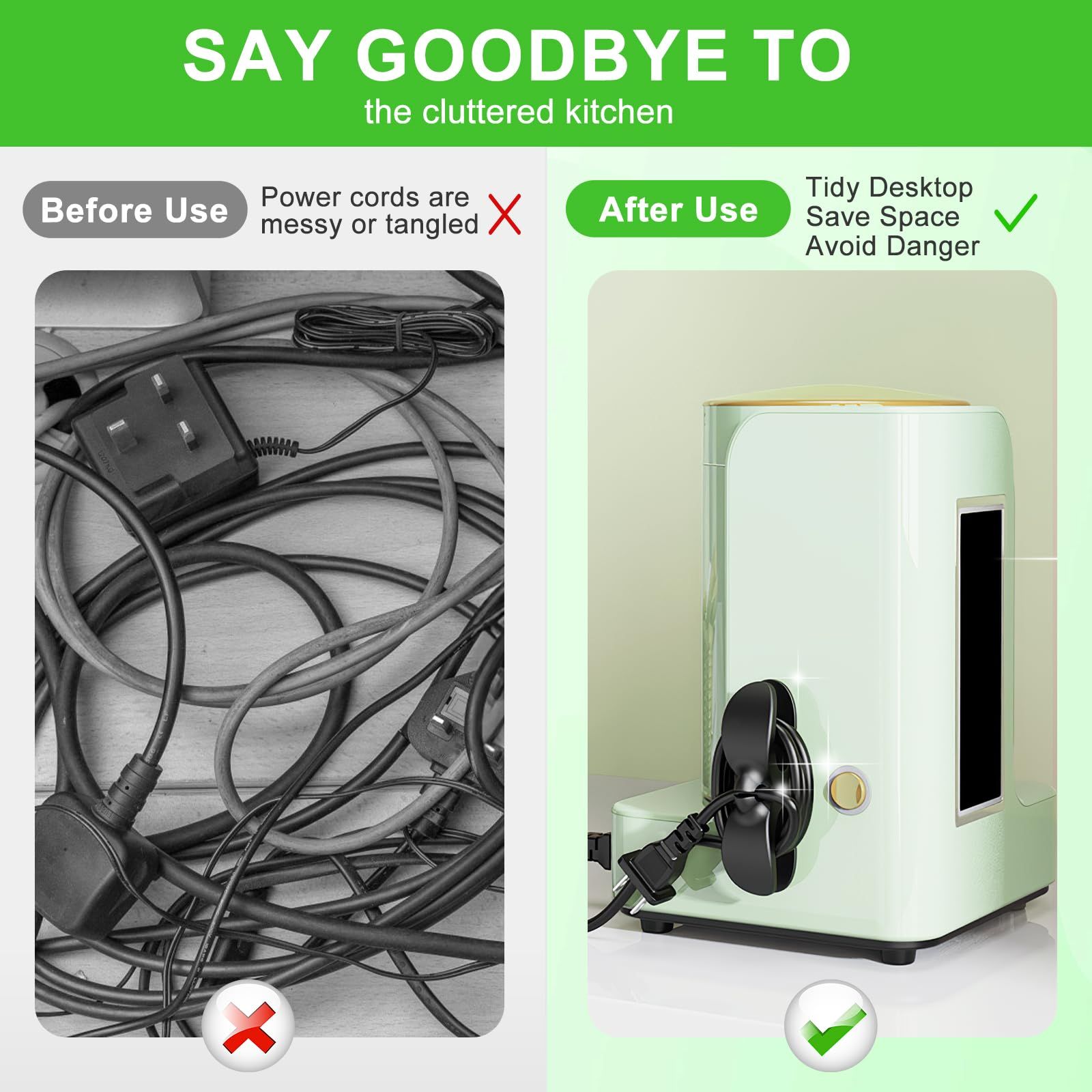 9PCS Cord Organizer for Kitchen Appliances view 2
