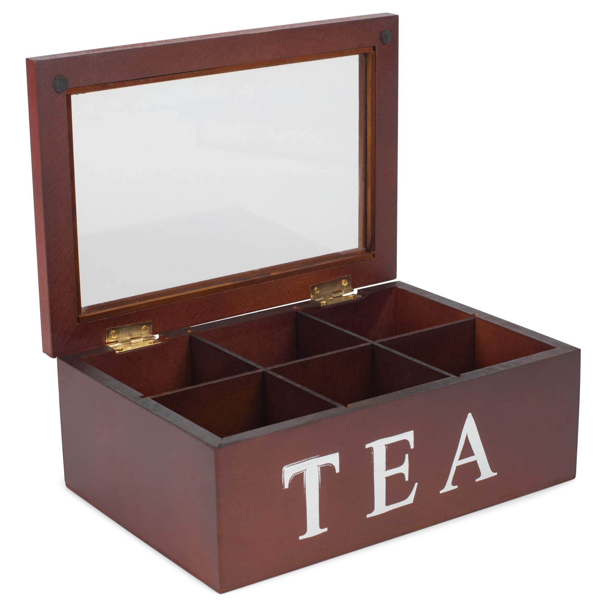 Wooden Chest Storage Box With Lids Vintage Treasure Box With 9 Compartments view 2