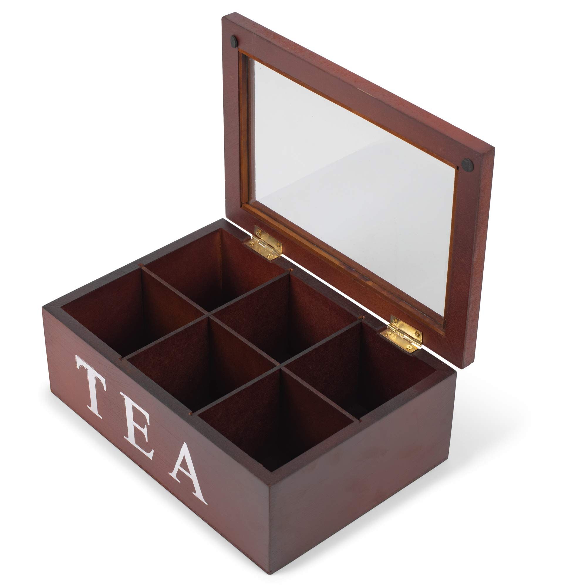 Wooden Chest Storage Box With Lids Vintage Treasure Box With 9 Compartments view 4