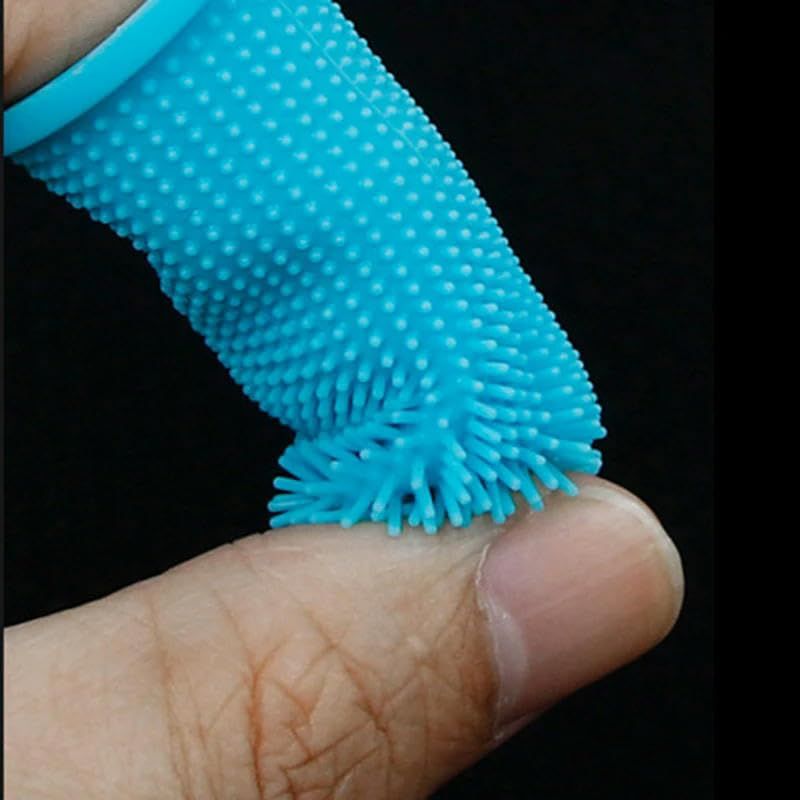 Pet Silicone Toothbrush Pet Oral Cleaning Dog Finger Toothbrush Preventing view 3