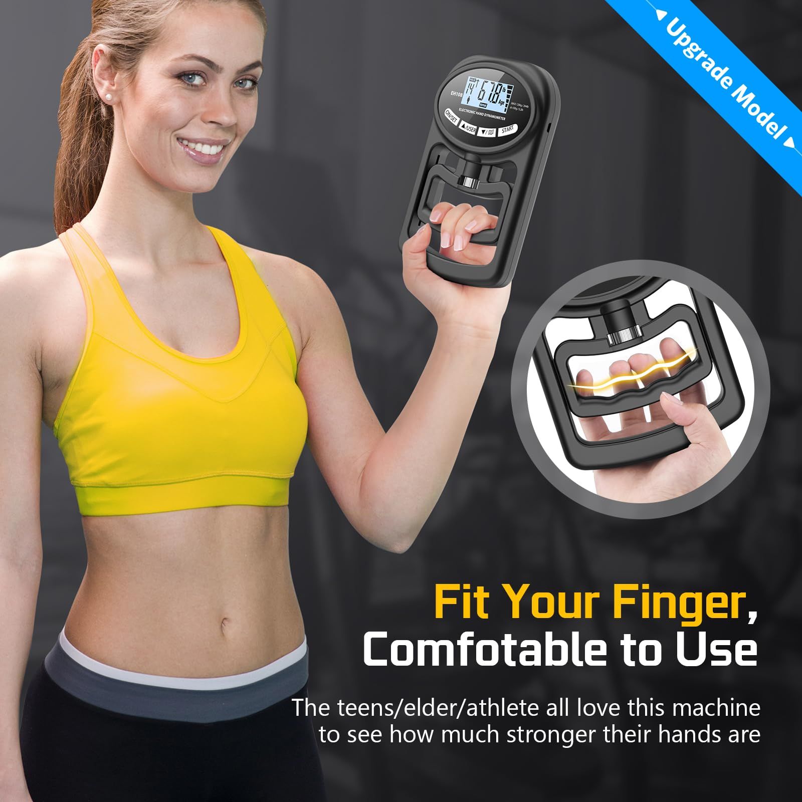 Hand Dynamometer Grip Strength Trainer - Electronic Hand Grip Strength Tester view 5