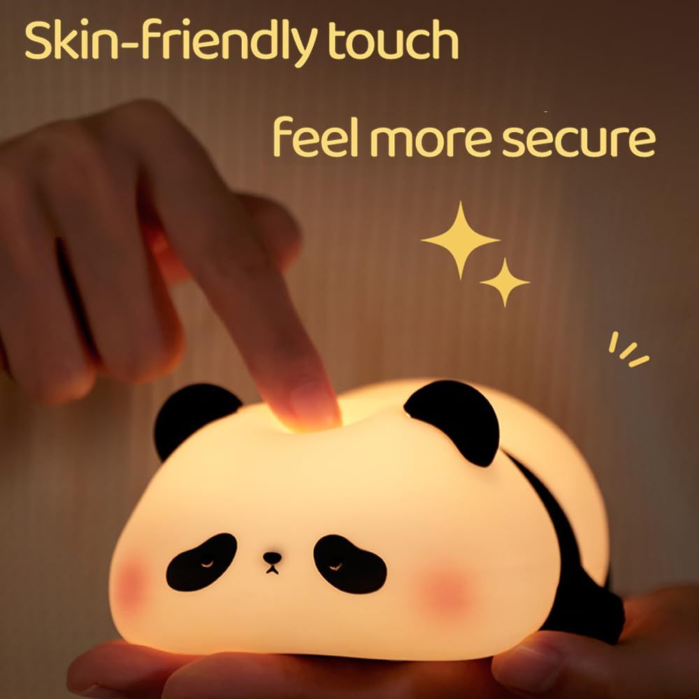 Cute Panda Night Light, Silicone Animal Light, Squishy Dimmable view 3