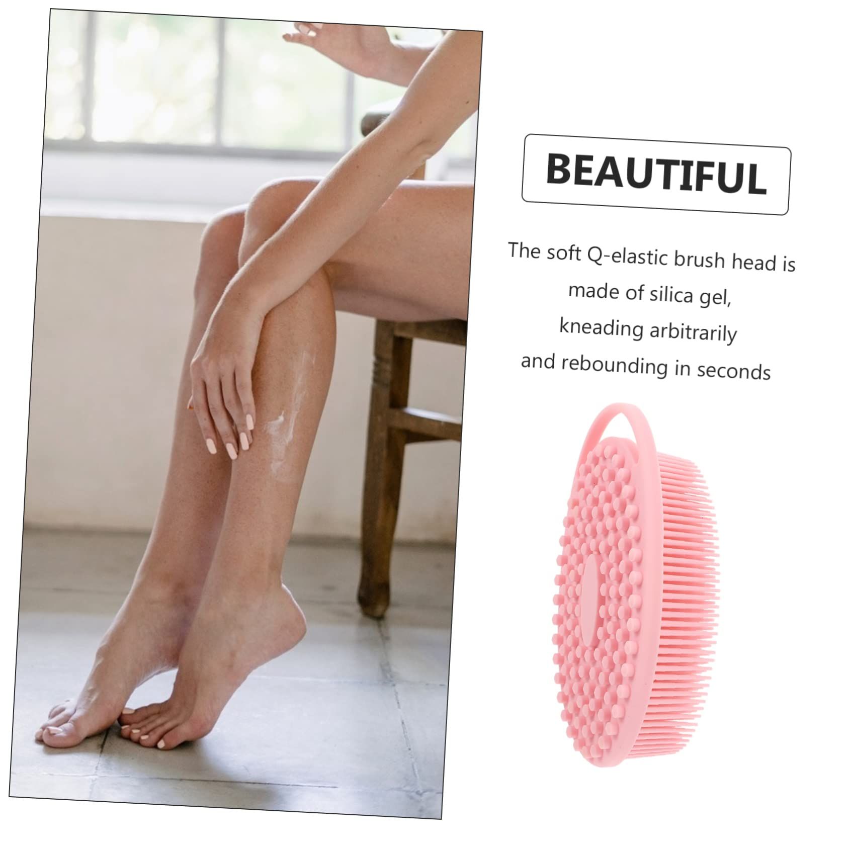 Bath Brush with Hook Scalp Exfoliation Brush Silicone Shower Scrub Adult view 3