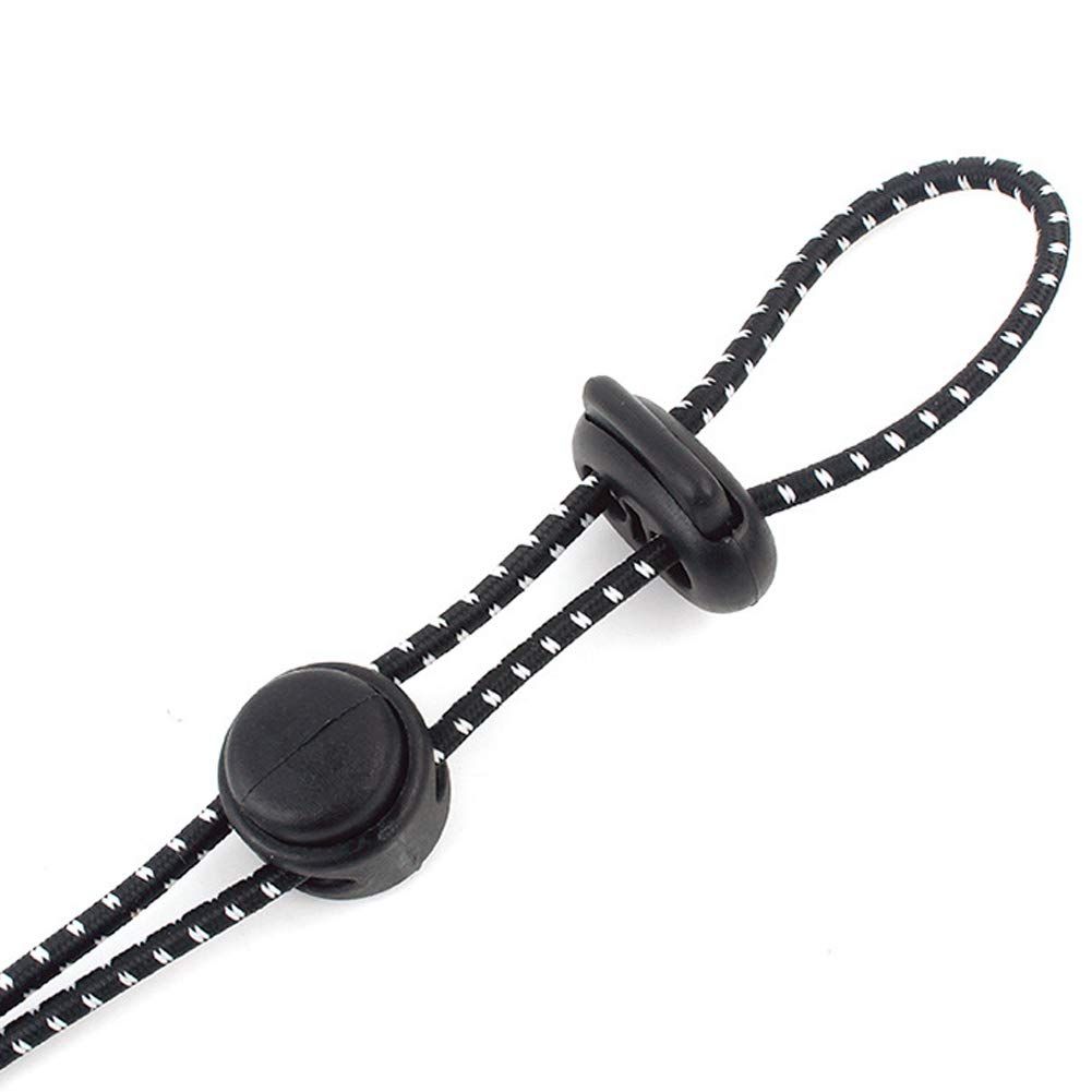 2Pcs Black Backpack Hiking Pole Ropes Adjustable Elastic Rope Lanyard Fixing view 2