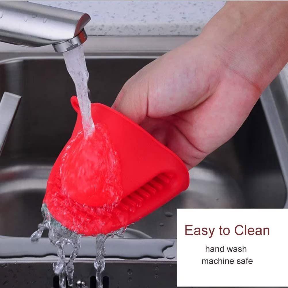 Silicone Pot Holders Set of 2 - Oven Mitts Heat Resistant view 5