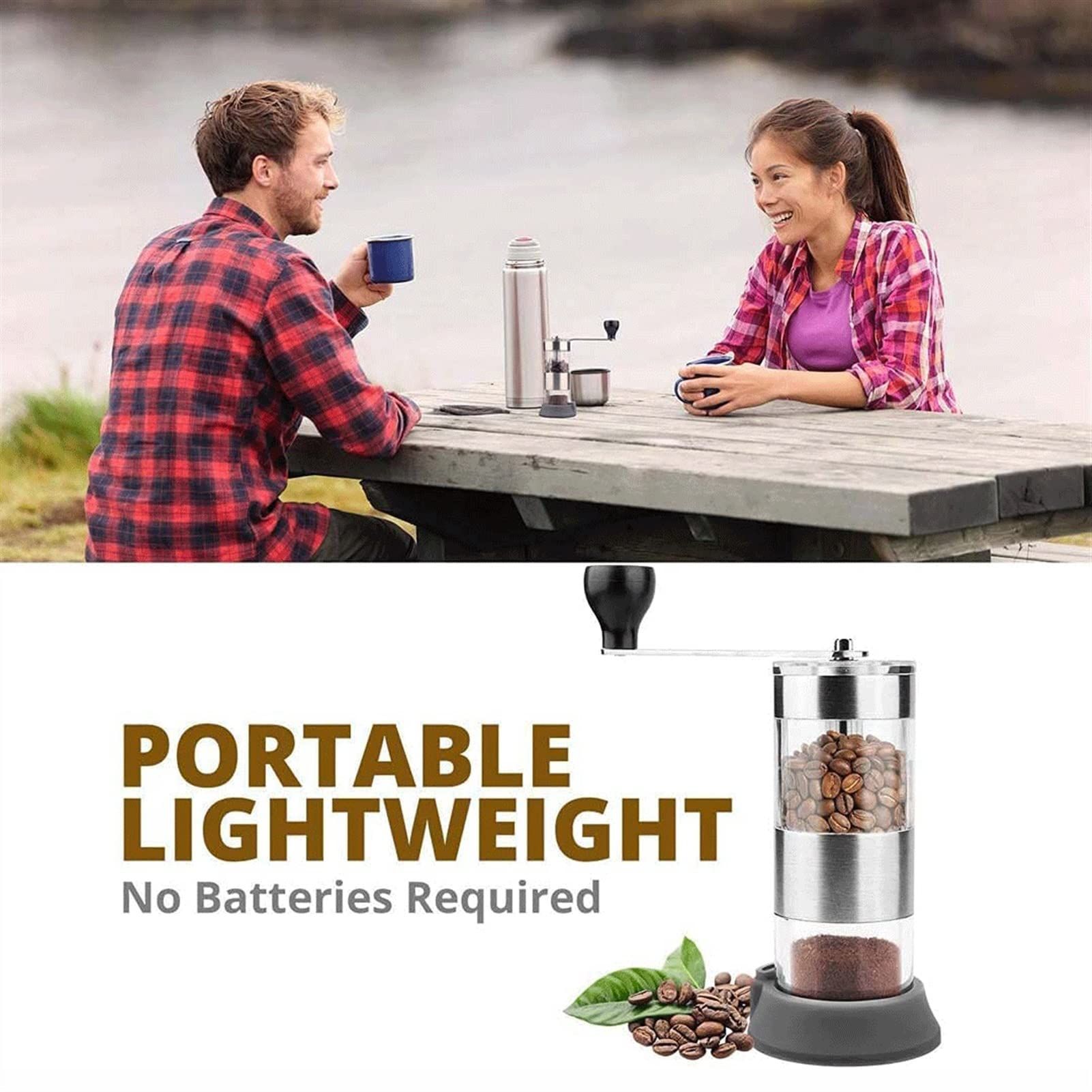 Portable Coffee Grinders Manual Coffee Grinder Mini Convenient Ceramic Burr view 3