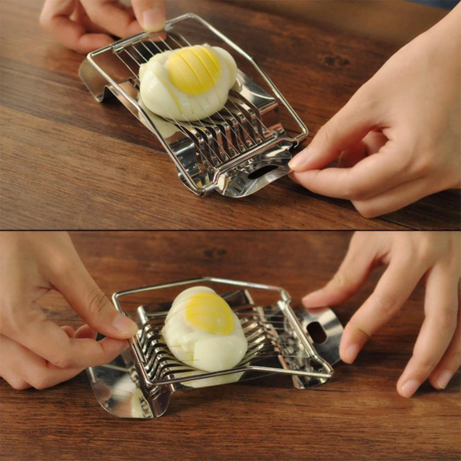 Stainless Steel Egg Cutter 1 Packs Multi-Functional Egg Fruit Slicer Egg view 3