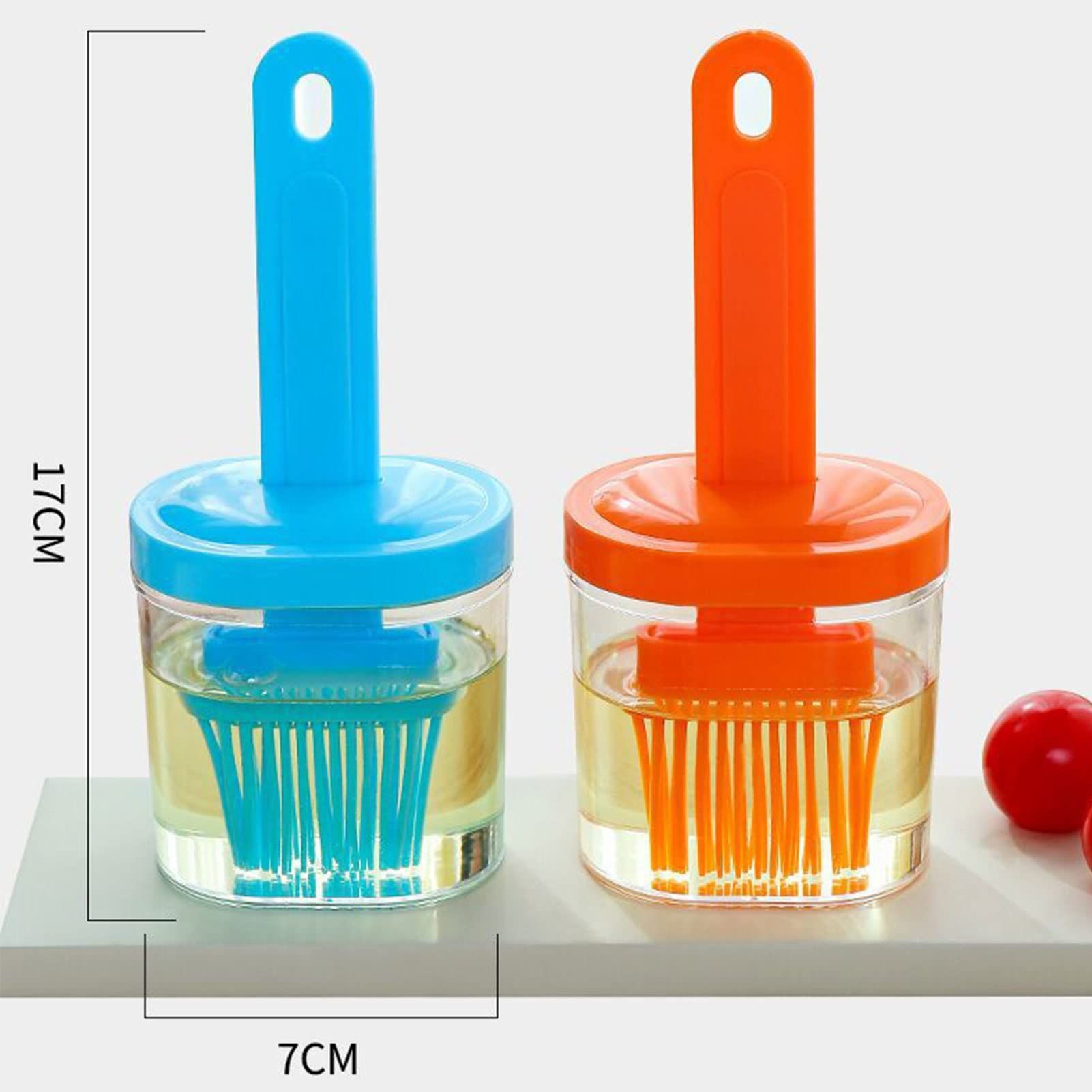 Portable Silicone Oil Bottle with Brush Kitchen Olive Oil Dispenser Bottle view 3