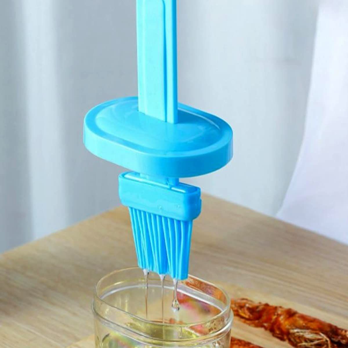 Portable Silicone Oil Bottle with Brush Kitchen Olive Oil Dispenser Bottle view 4