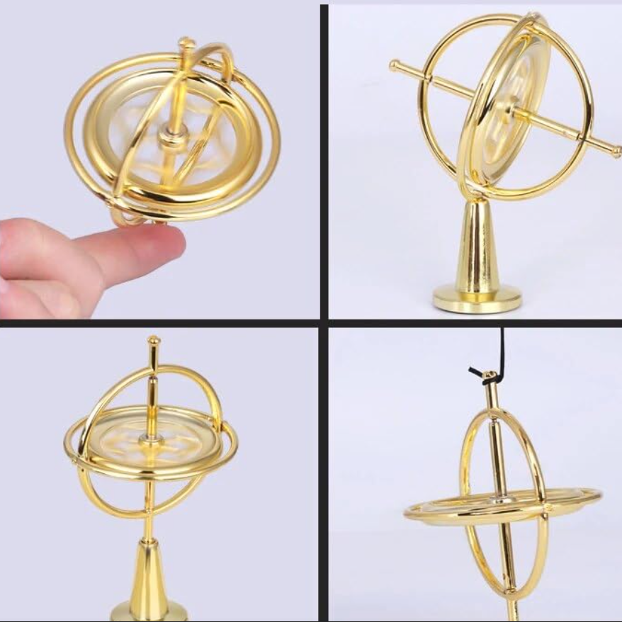 Mini Metal Self-Balancing Finger Gyroscope Anti Gravity Colorful Metal Gyro view 5