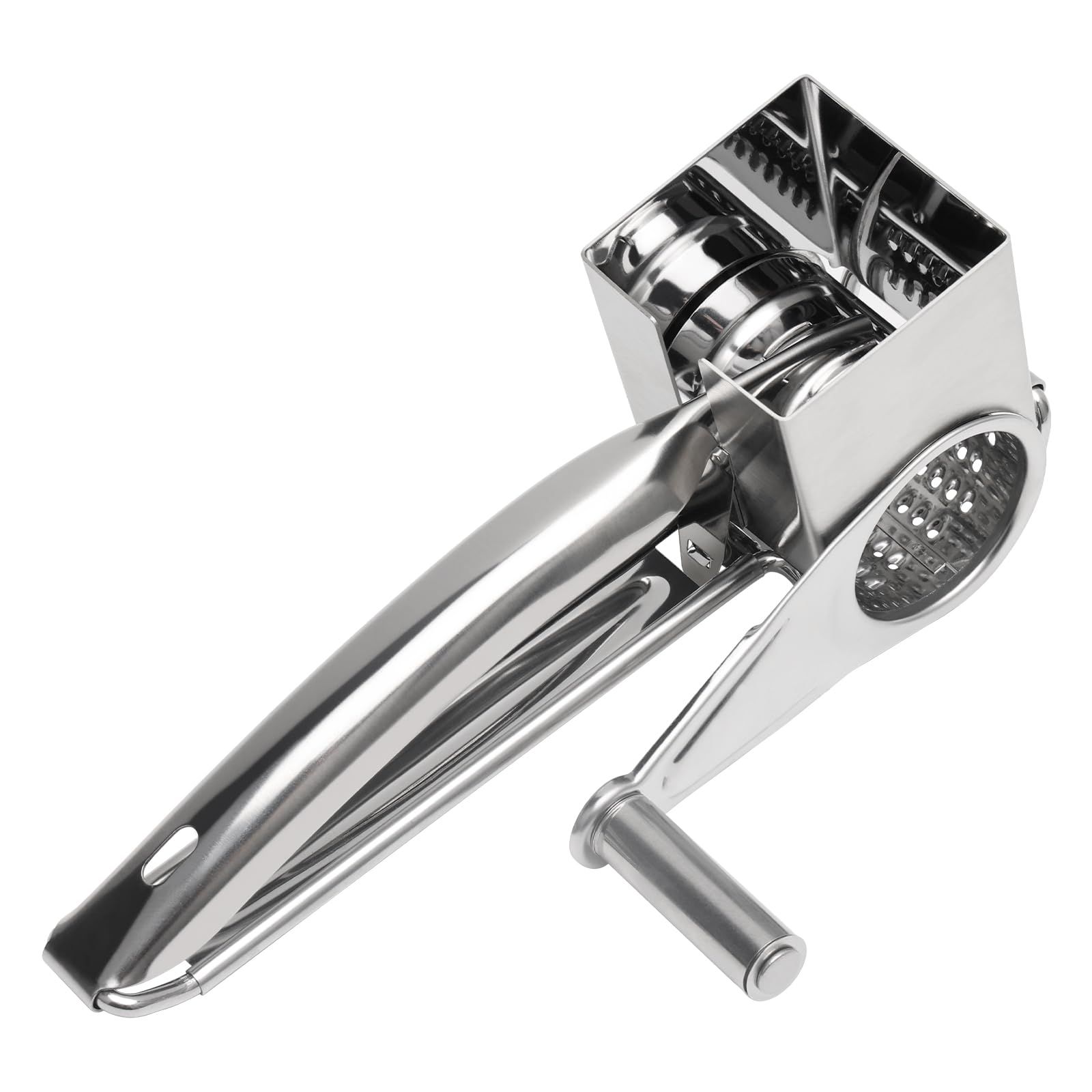 Rotary Cheese Grater Stainless Steel Handheld Rotating Grater Multipurpose