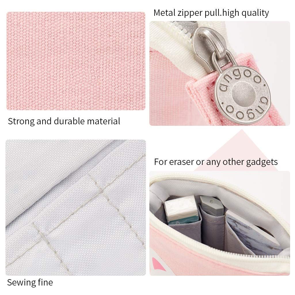 Cute cat retractable pencil case/zipper canvas box+PU cartoon pencil case view 4