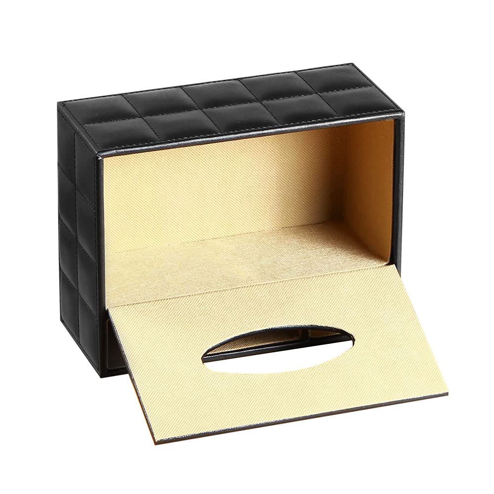 PU Leather Multifunction Rectangular Tissue Box Cover and Remote Control Caddy view 4