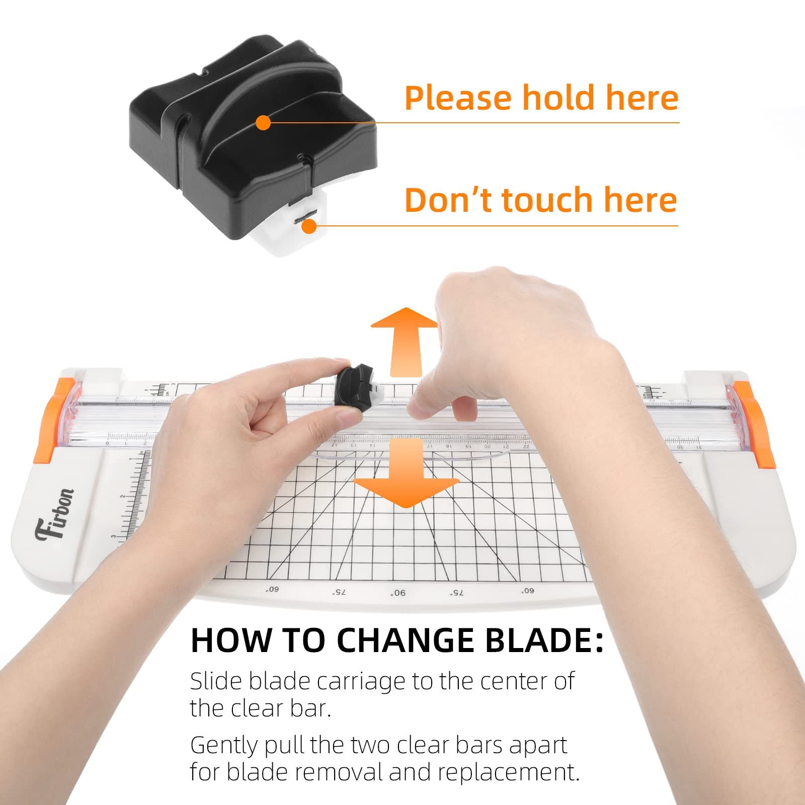 2pc Paper Cutter Replacement Blade with Automatic Security Safeguard Design view 4