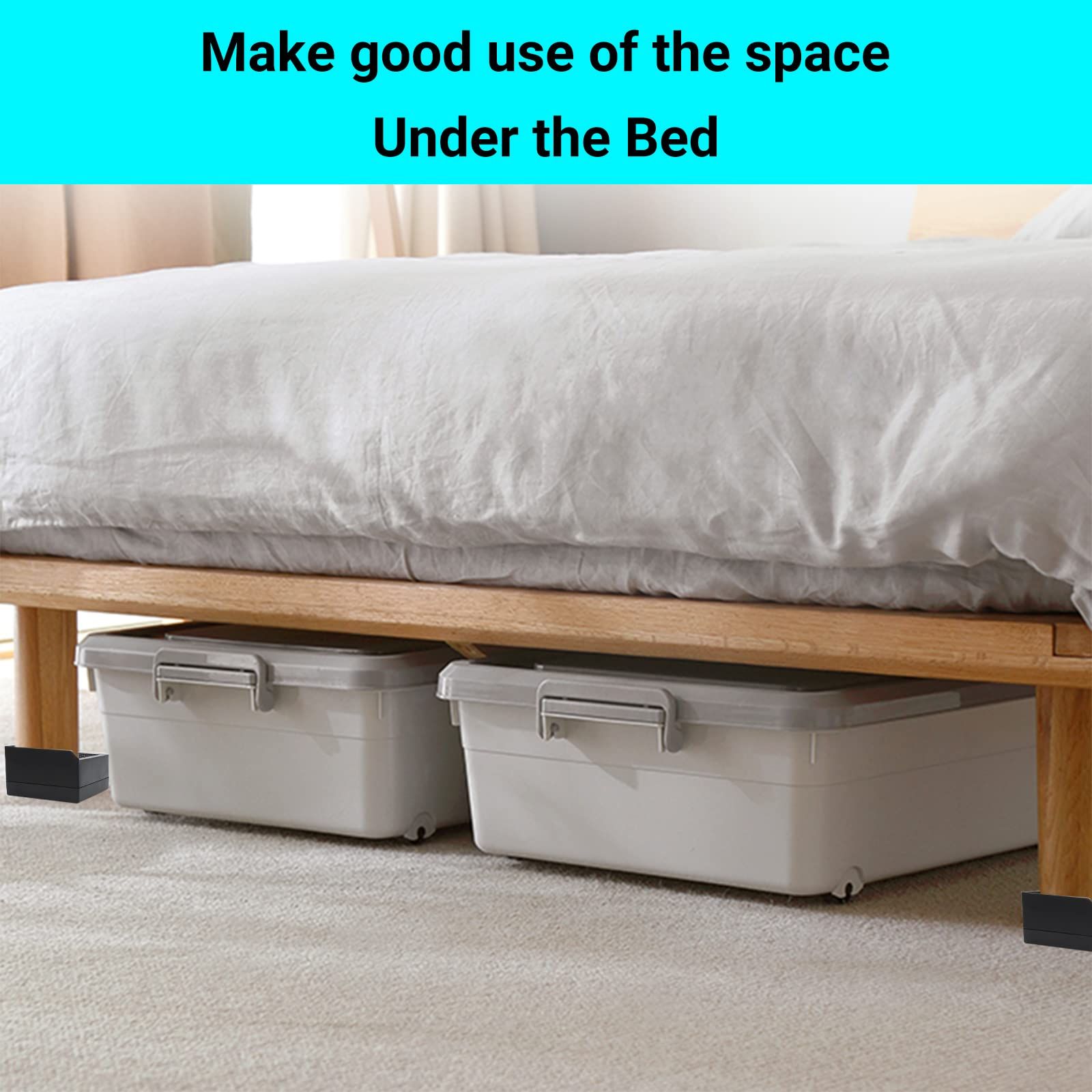 4pc Furniture Bed Risers view 3