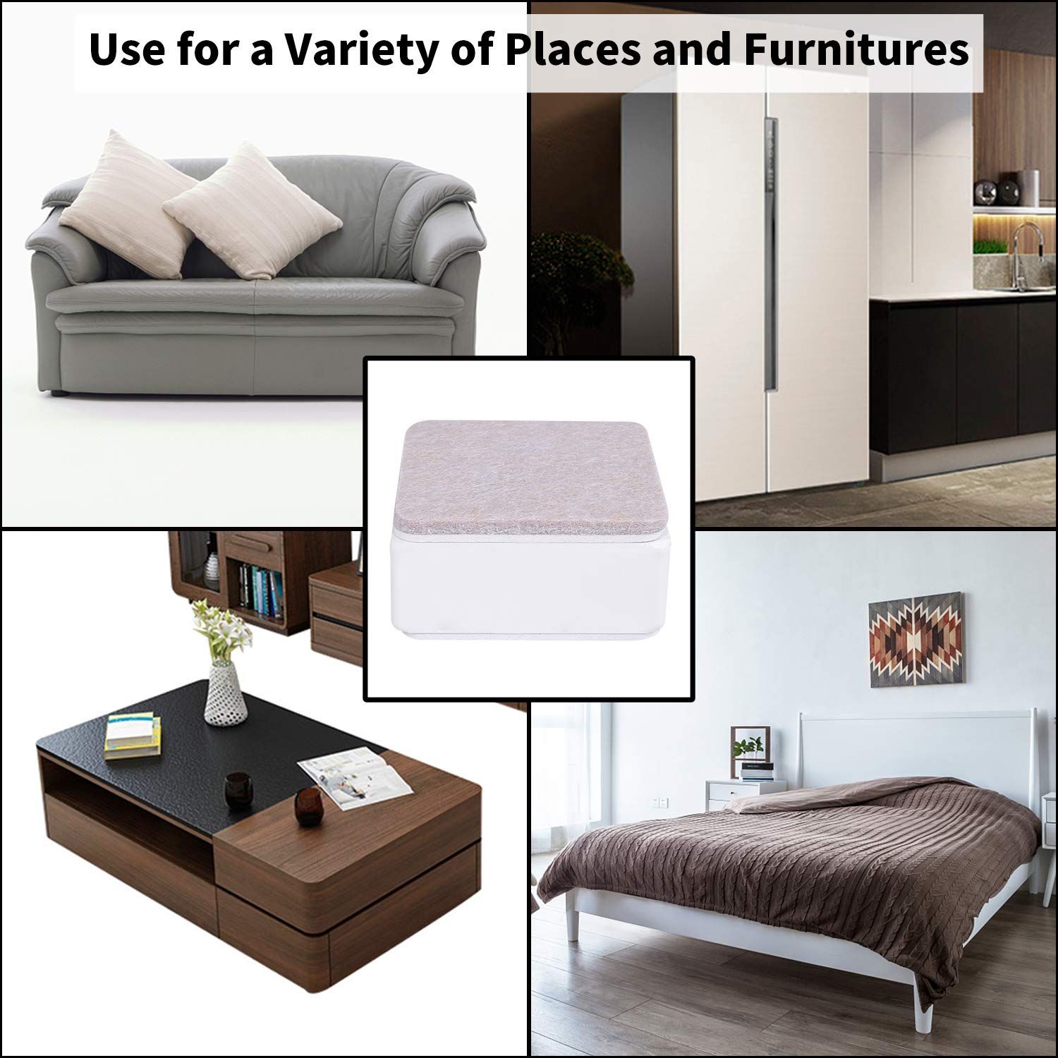 4pc Bed and Furniture Risers view 5