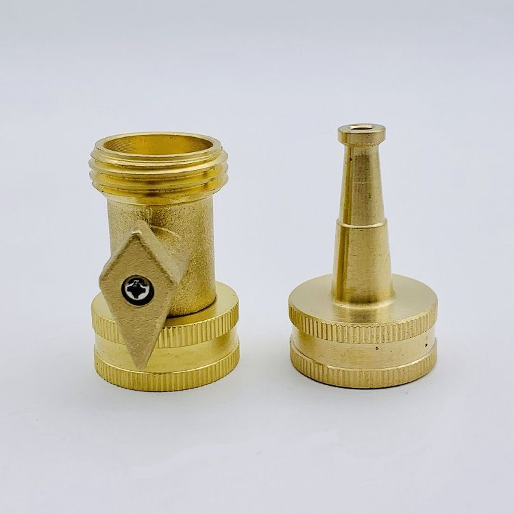 Brass Hose Nozzle - High Pressure Jet Nozzle Heavy Duty Water Hose Sprayer view 4
