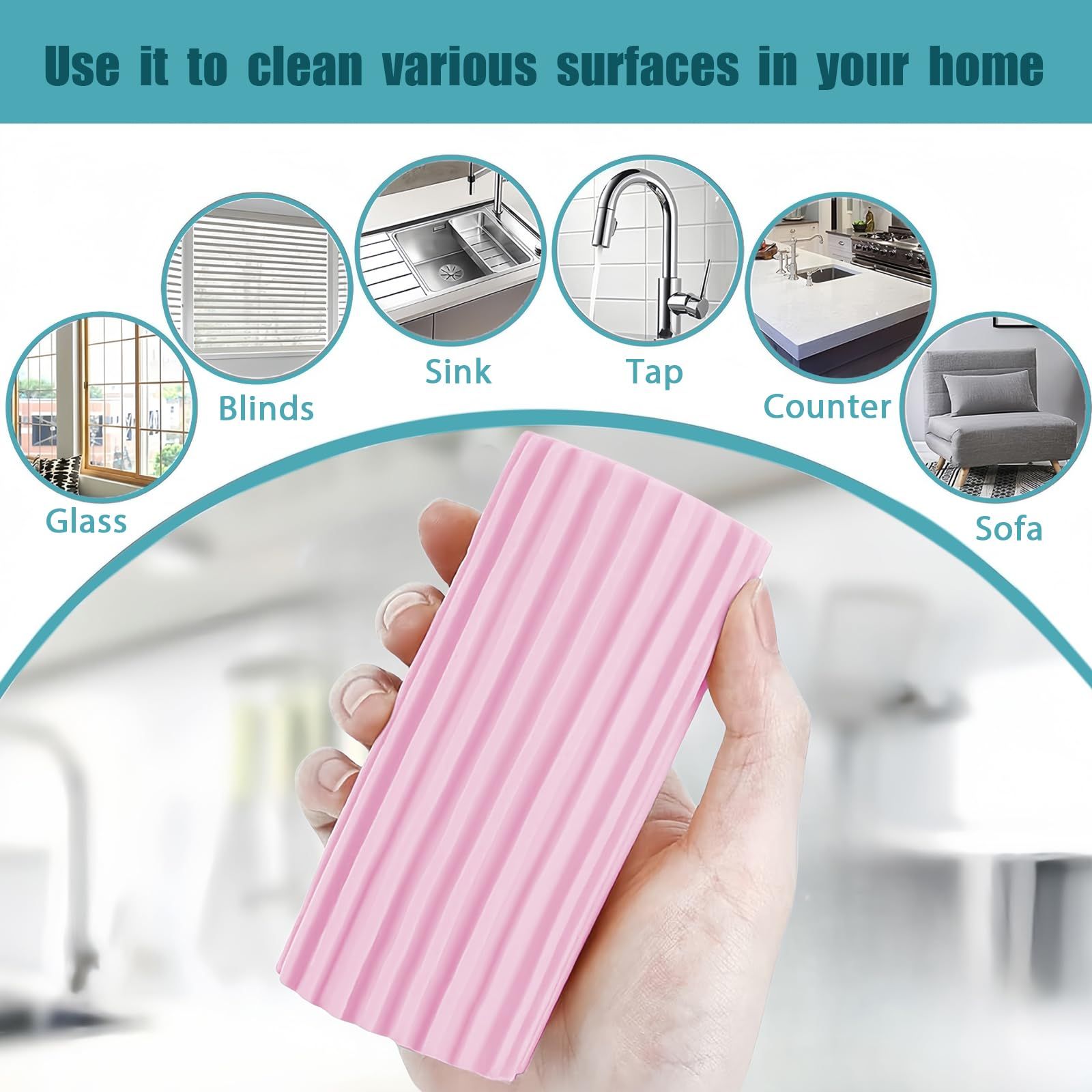 4pc Damp Duster Sponge Magical Eraser Sponge Damp Clean Duster Sponge with view 4