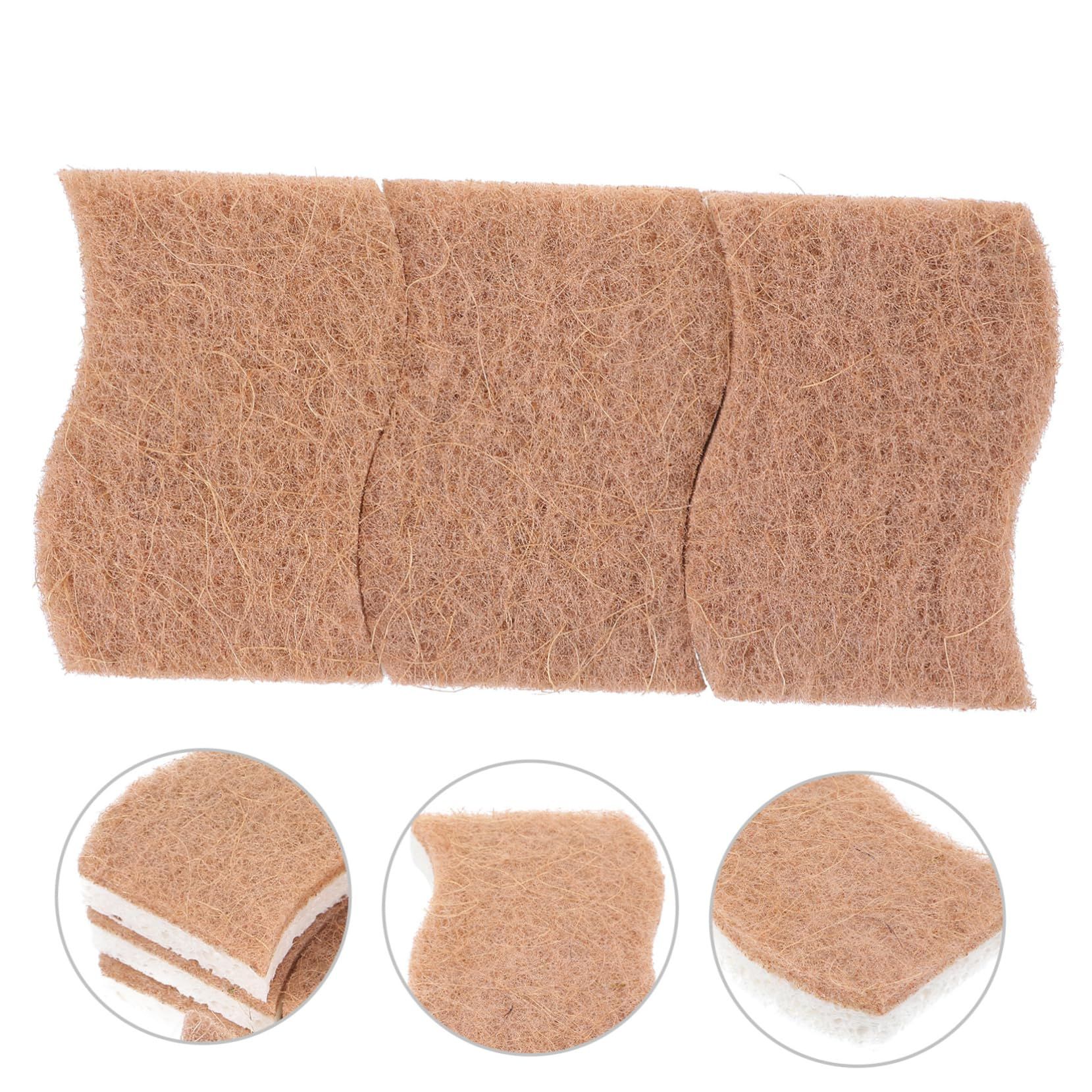 6pc Non-Scratch Scrub Sponge- Natural Sponges for Non-Stick Cookware view 5