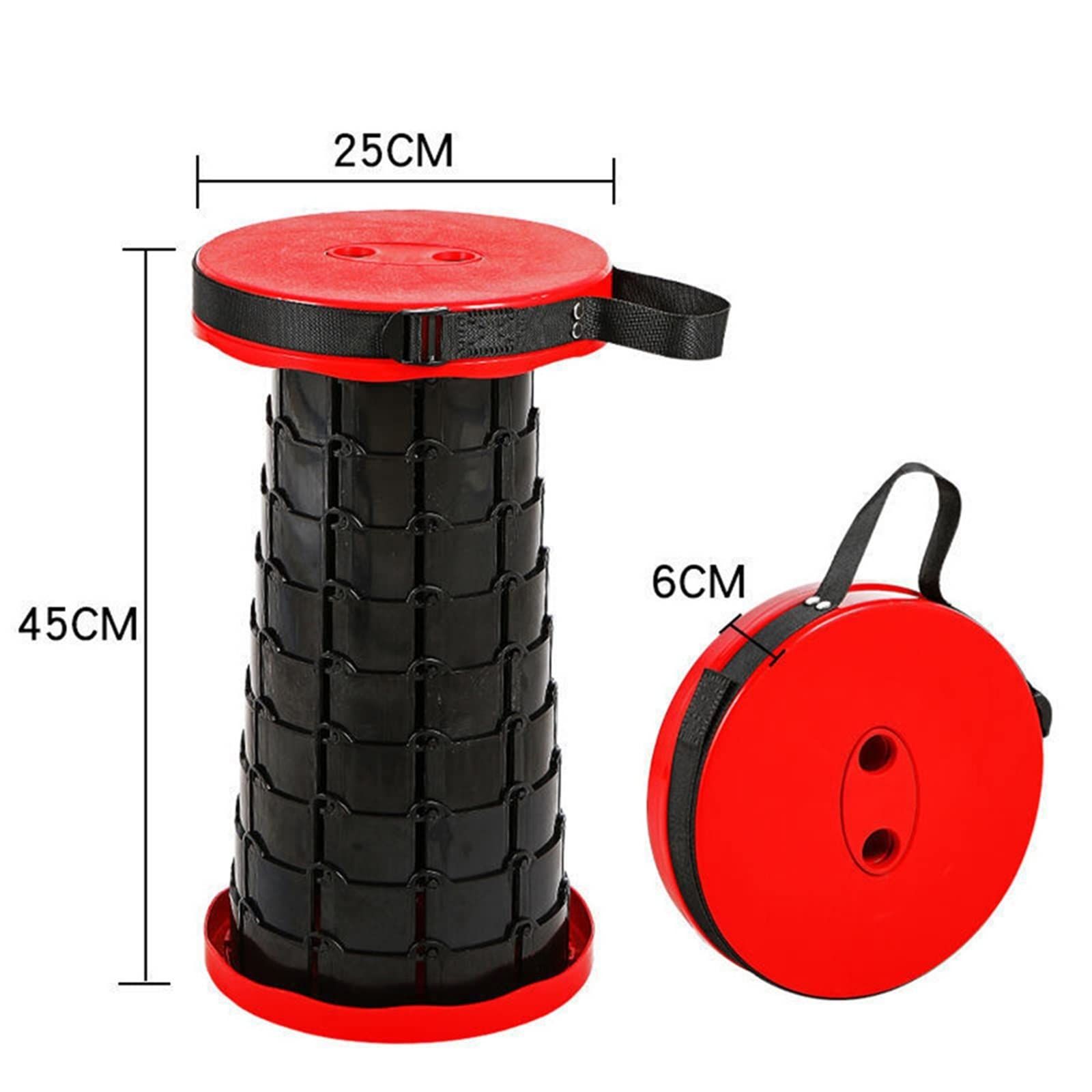 Folding Camping Stool, Collapsible Stool Portable Lightweight Retractable view 10