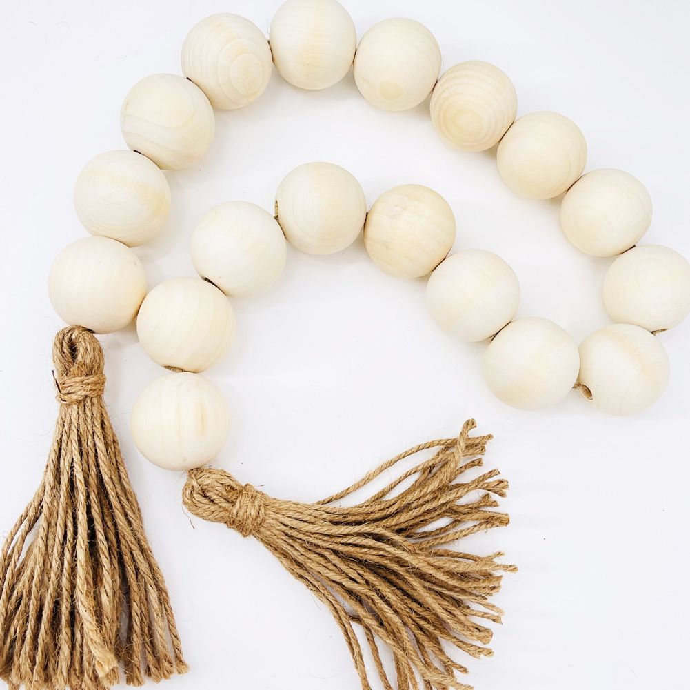 Wood Bead Garland with Diameter Wooden Beads