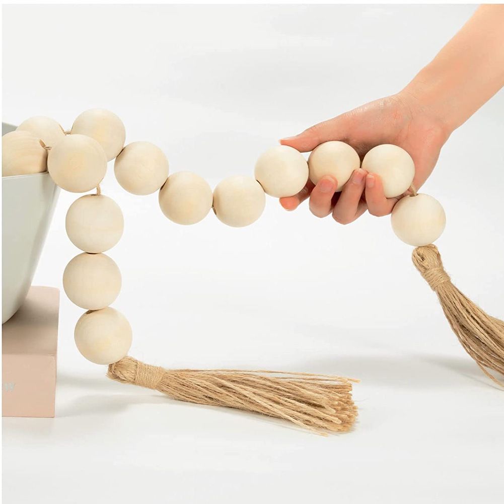 Wood Bead Garland with Diameter Wooden Beads view 6