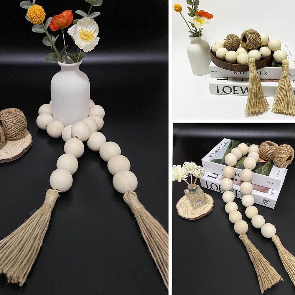 Wood Bead Garland with Diameter Wooden Beads view 7