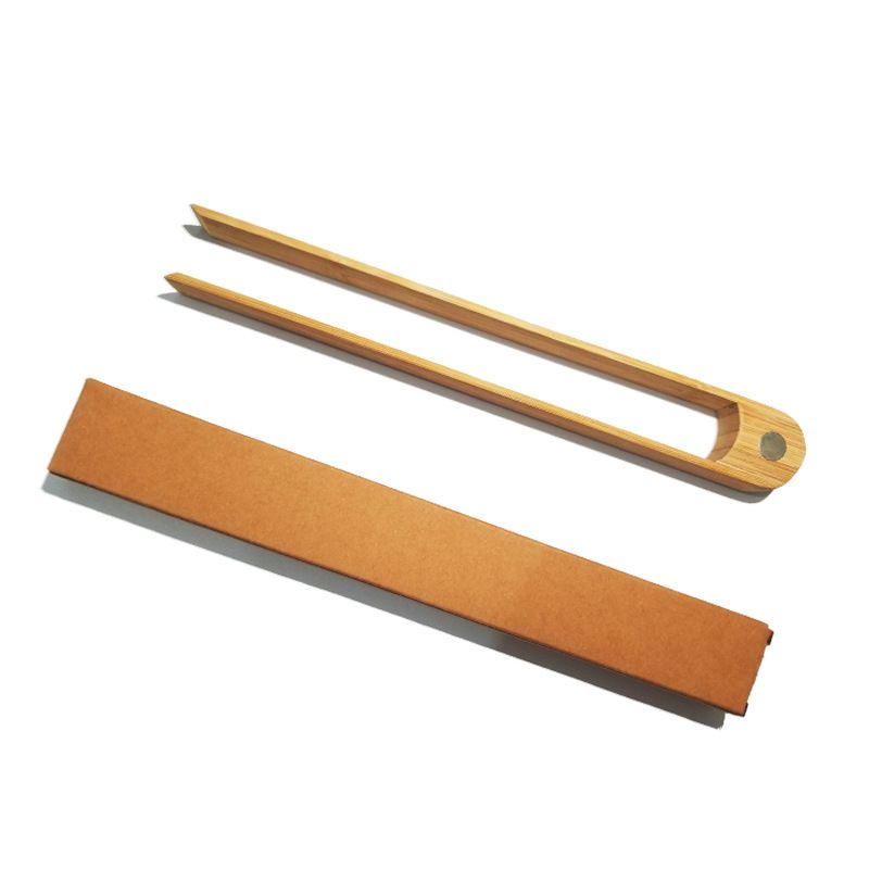 Magnetic Bamboo Toaster Tongs: Natural Wood Kitchen Toast Tongs| Eco-Friendly view 4