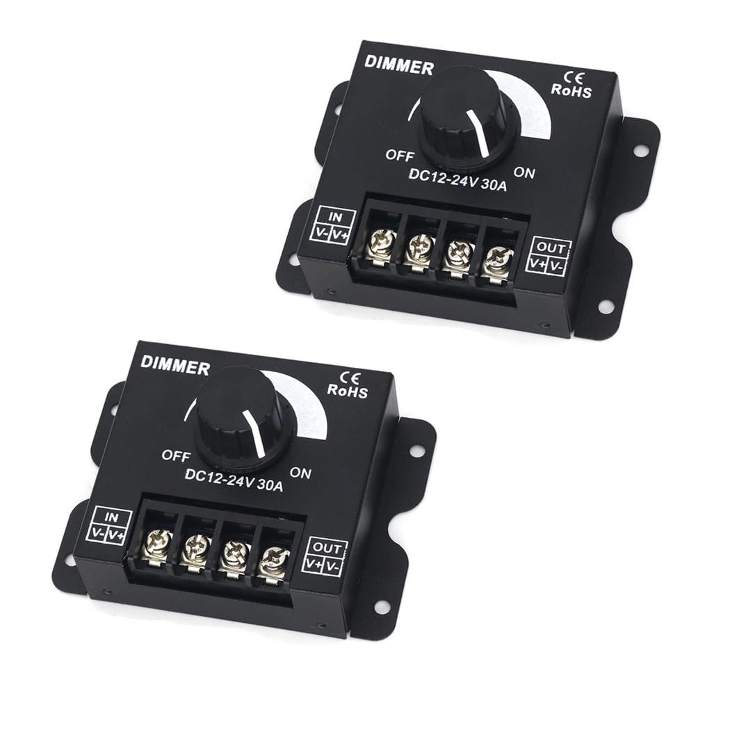 2pcs LED Dimmer Switch LED DimmerAdjustable Voltage Regulator LED Brightness view 2