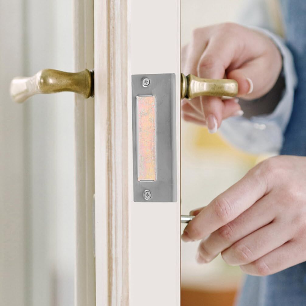 2Pcs Door Strike Plate, Door Latch Plate with Screws, Deadbolt Strike Plate view 5