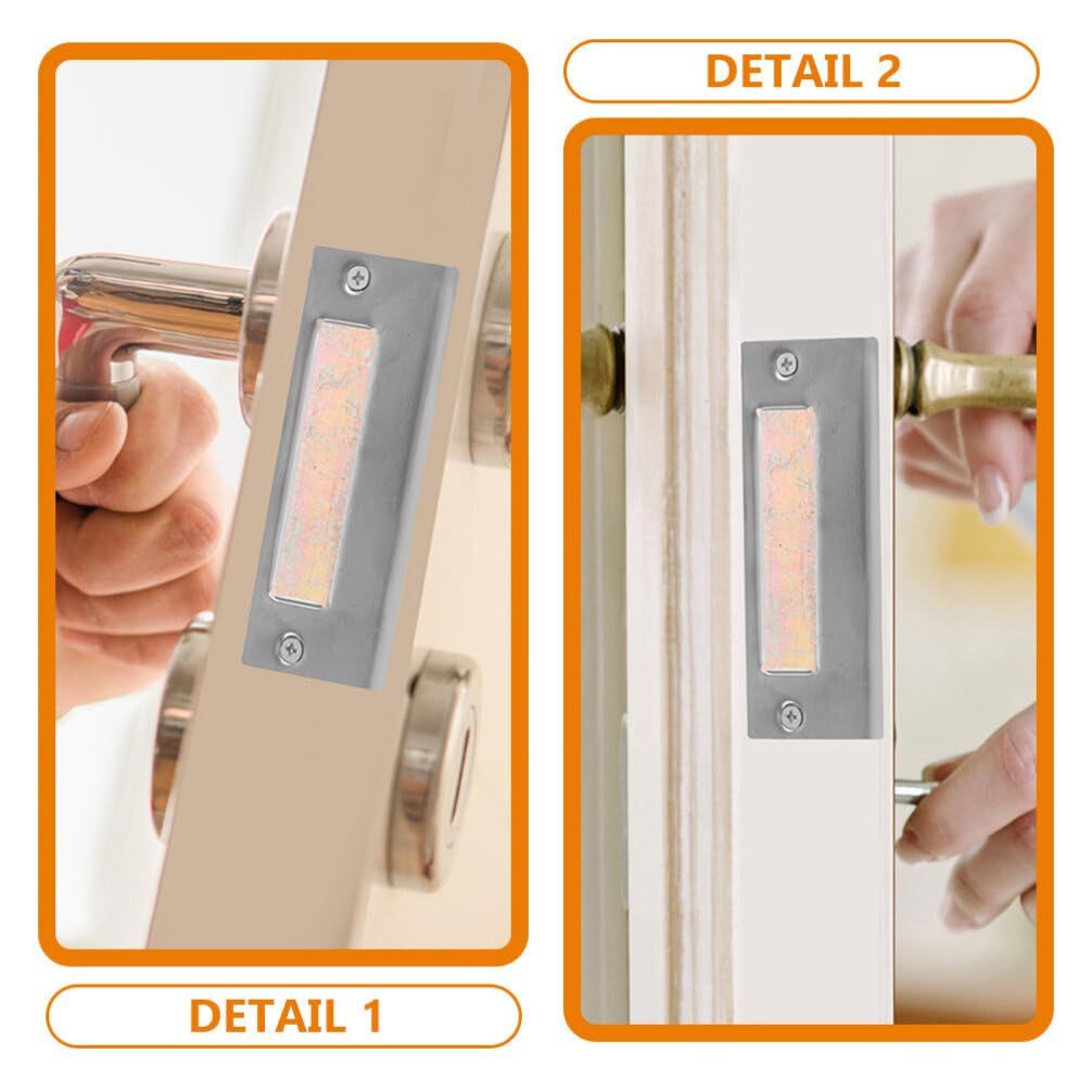 2Pcs Door Strike Plate, Door Latch Plate with Screws, Deadbolt Strike Plate view 8