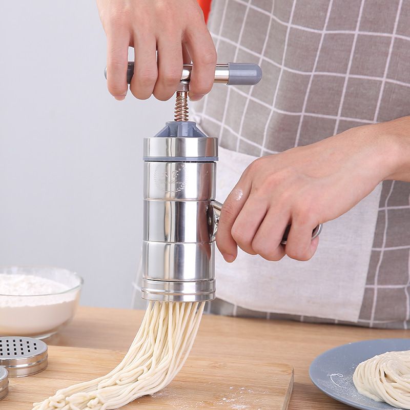 Manual Noodle Pasta Maker Spaghetti Kitchen Tool Stainless Steel Press Machine view 3