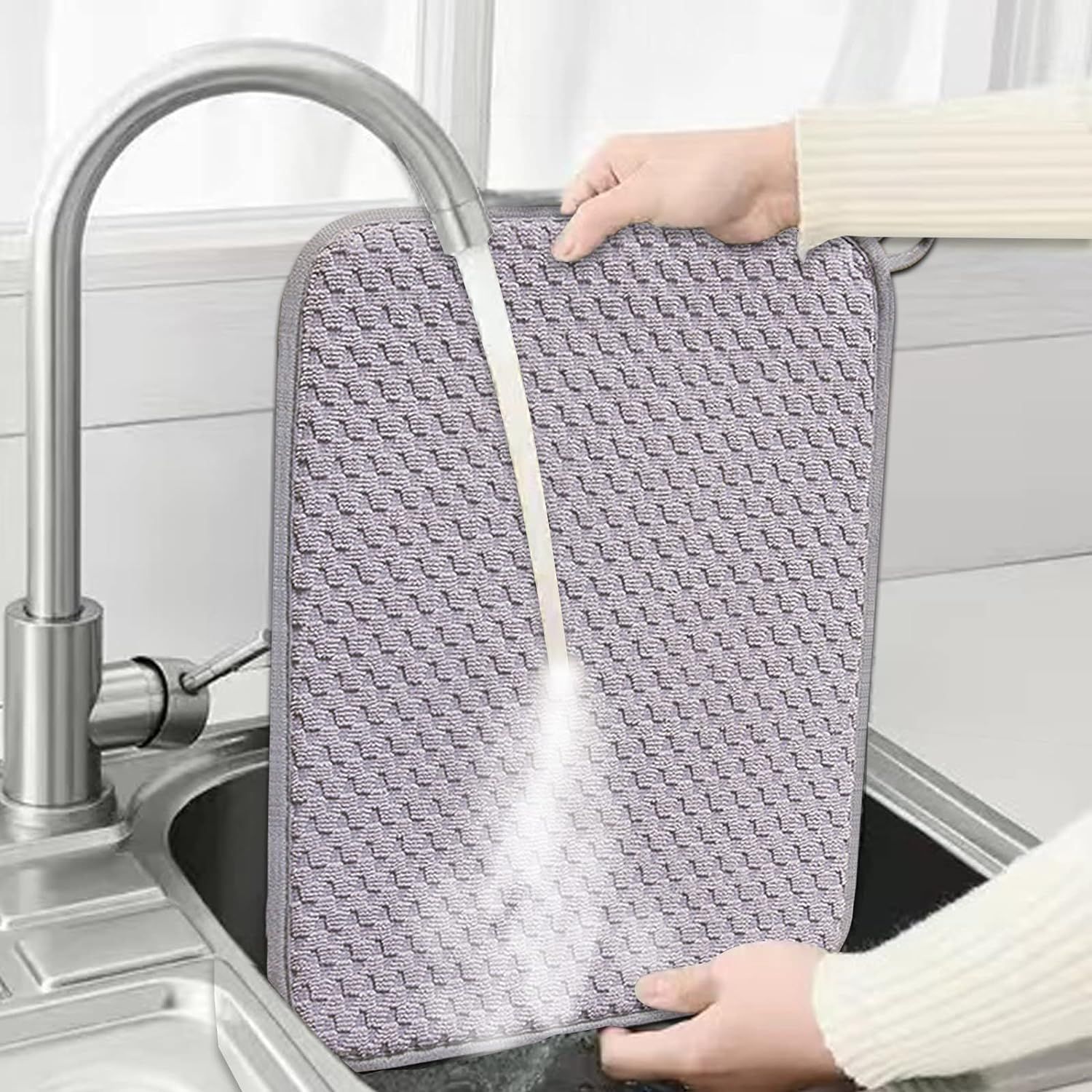 Dish Drying Mats for Kitchen Counter 2 Pack view 5