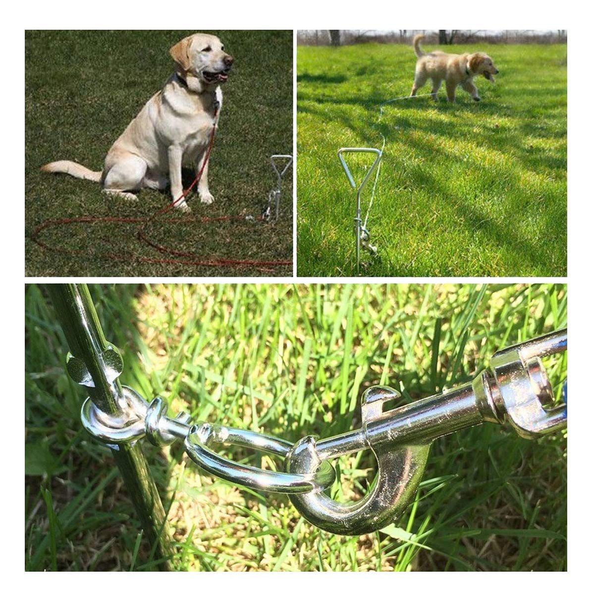 Dog Tie-Out Stak-Heavy Duty Dog Stakes for Outside view 4