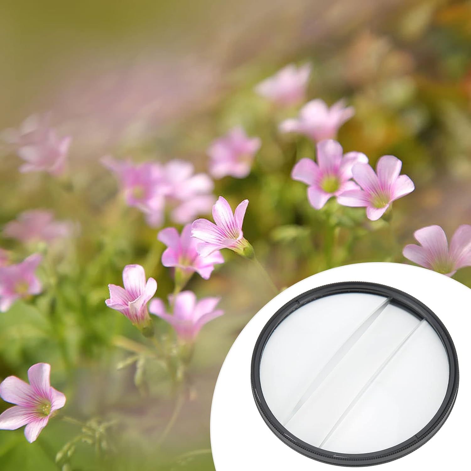 77MM Lens Filter Kit Camera Special Effects Filter Double Glass Split Diopter view 5