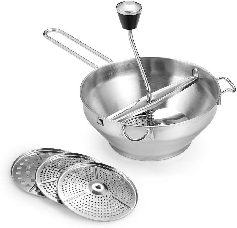 Rotary Food Mill Potato Ricer with 3 Interchangeable Disks view 2