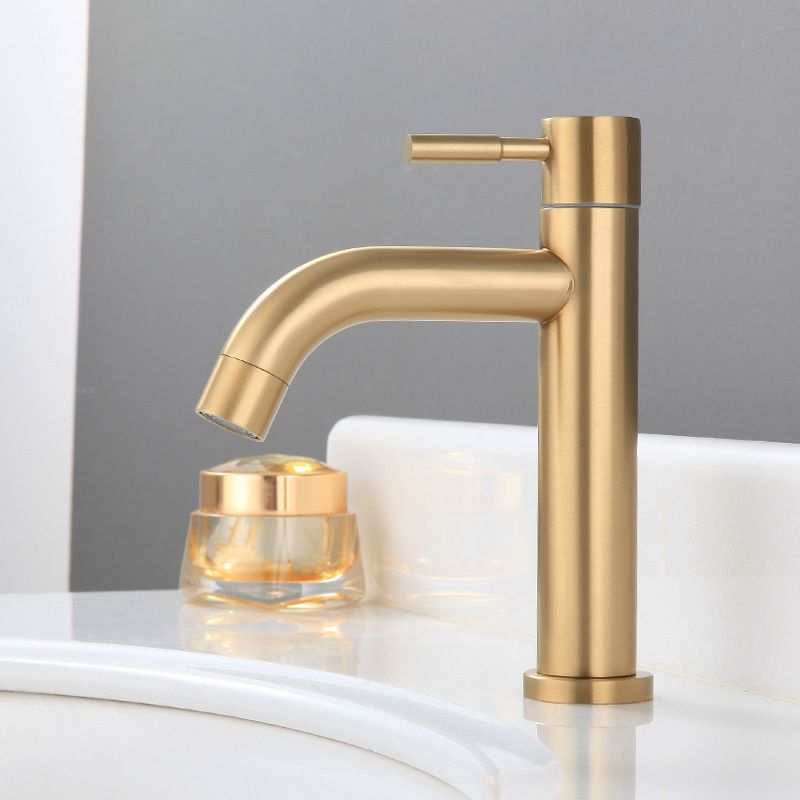 Solid Brass Single Handle Circular Faucet for Bathroom Sink view 2