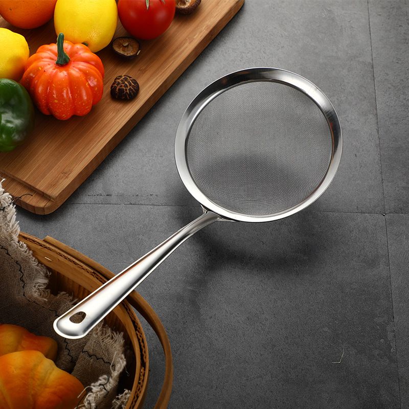 Fine Mesh Strainers with Handle Dining Room Noodle Dumplings Stainless Steel view 4
