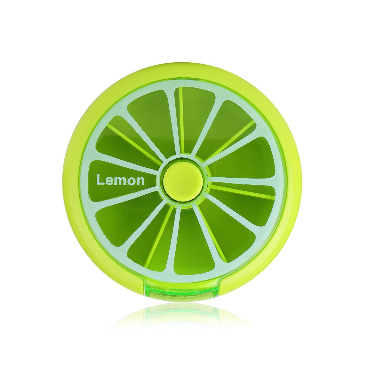 Creative Portable Mini 7 Day Weekly Circular Shape Rotary Cute Fruit Style