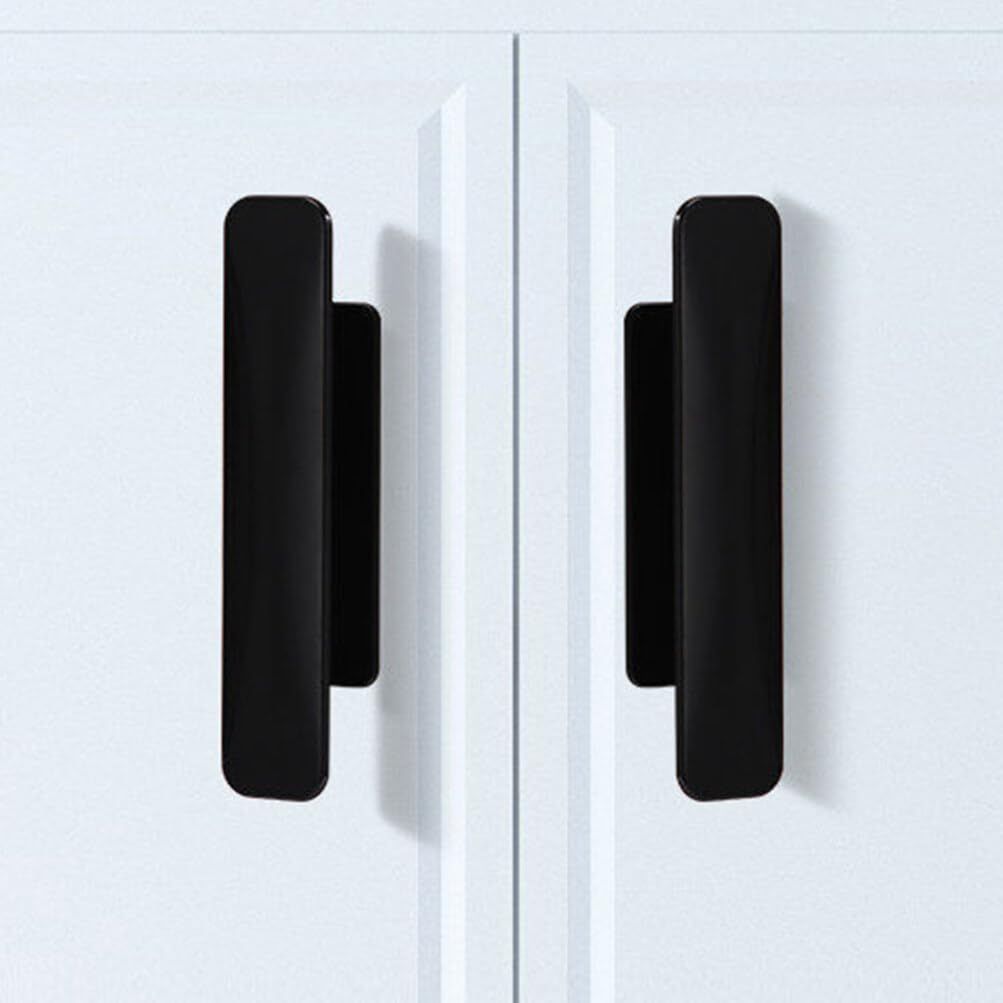 Self-Stick Instant Cabinet Drawer Handles Pulls Plastic Drawer Push Pull view 7