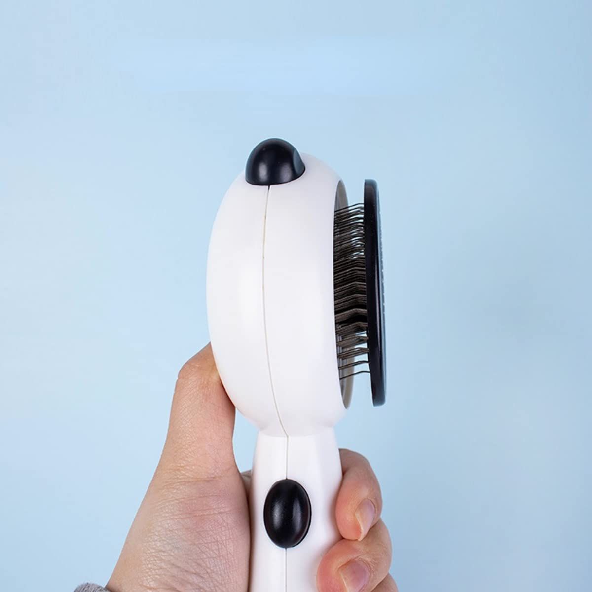 Cat Grooming Brush Panda-shaped Adorable Shedding Brush Massage Tool for view 8