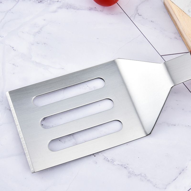 Metal Spatula 2pcs Fish Spatula Slotted Turner Stainless Steel Egg Grill view 10