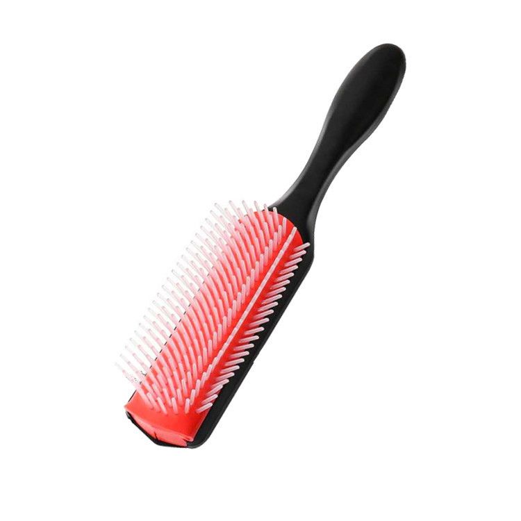 9-Rows Cushion Nylon Bristle Hair Brush Women Men Curly Wet or Dry Hair view 3
